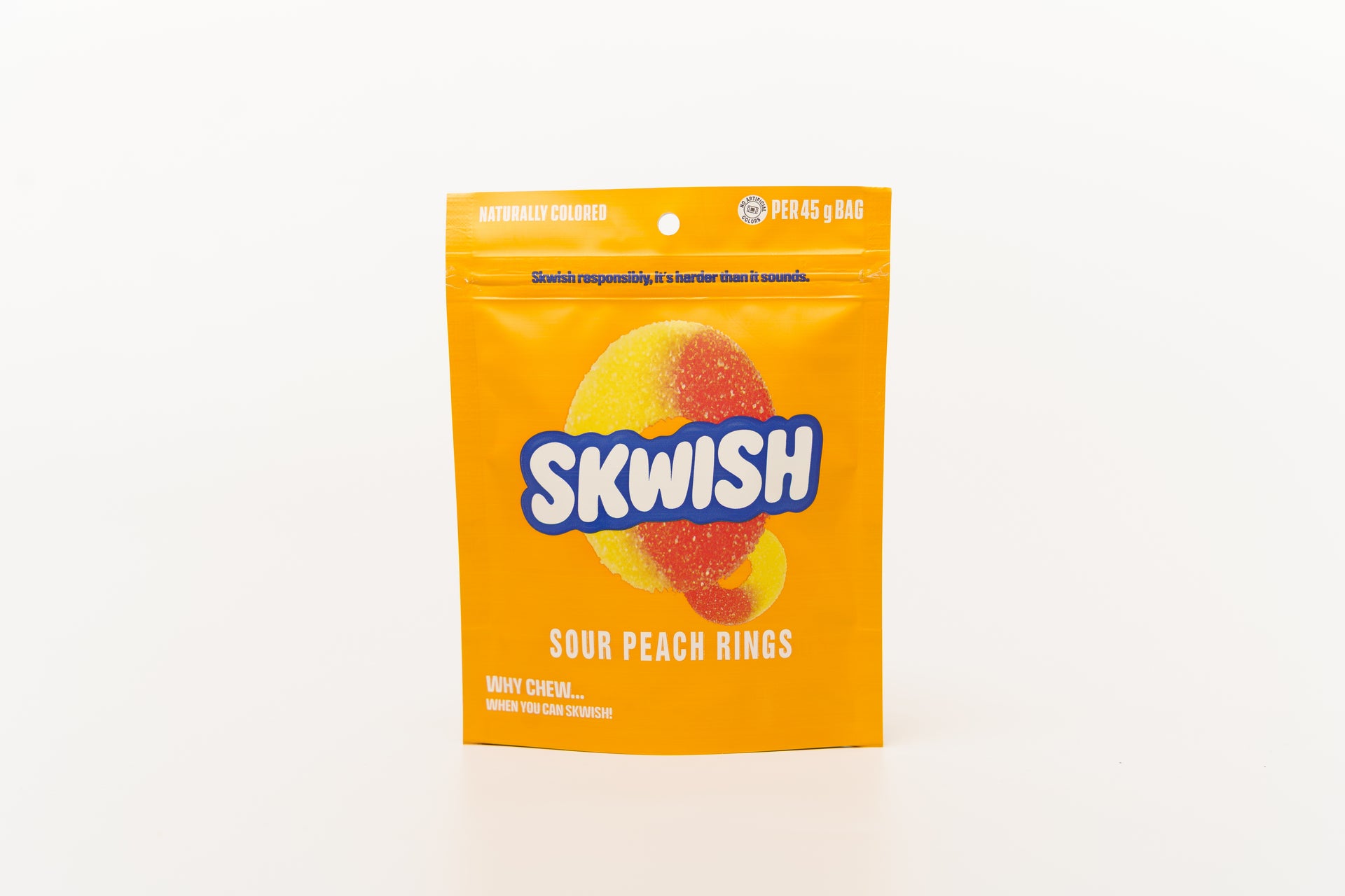 Skwish Sour Peach Rings — pack shot